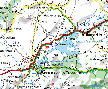 bornos area map