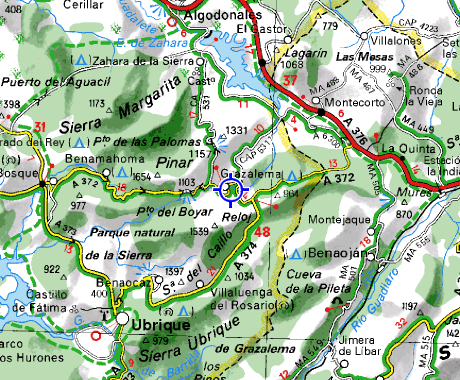 grazalema map grazalema walking maps
